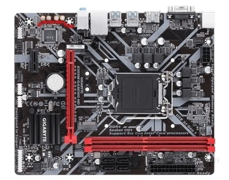 Gigabyte GA B360M GAMING HD Placa-mãe LGA1151 Intel B360 USB SATA PCI-E X16 3.0