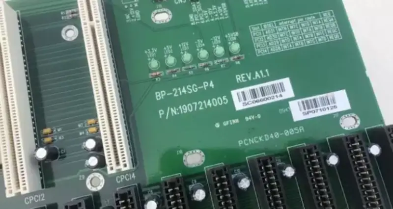 Placa-mãe industrial AAEON BP-214SG-P4 REV.A1.1 de 14 ranhuras com ISA