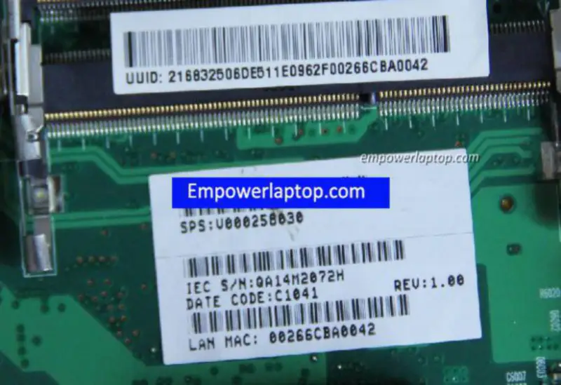 Placa-mãe Toshiba C605 V000258030 GL40