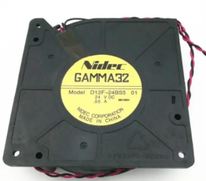 Ventilador Nidec GAMMA32 D12F-24BS5 01 24V DC 0.55A fabricado na China