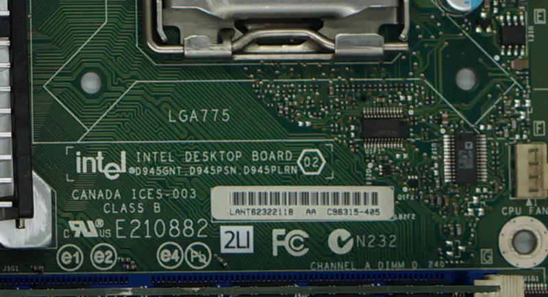 Placa-mãe Intel D945GNT D945PSN D945PLRN