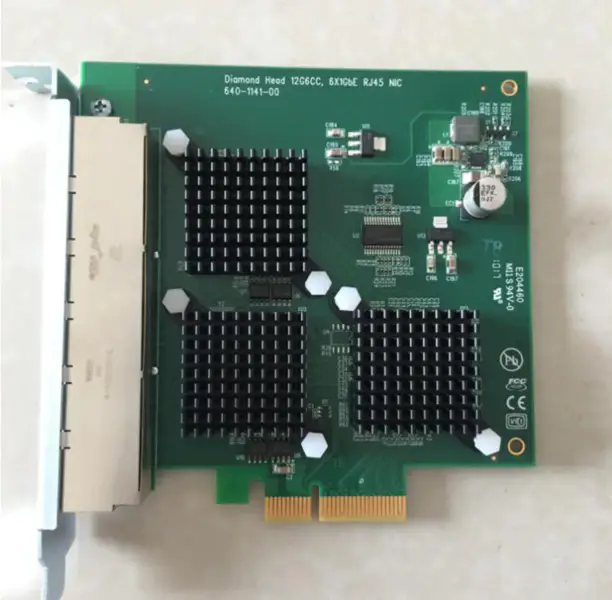 Placa de rede Gigabit Ethernet Diamond Head 12G6CC 6 portas PCI-E X4