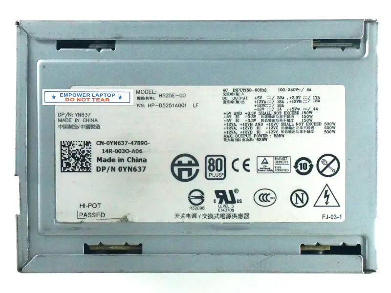 Fonte de alimentação DeLL N525E-00 YY922