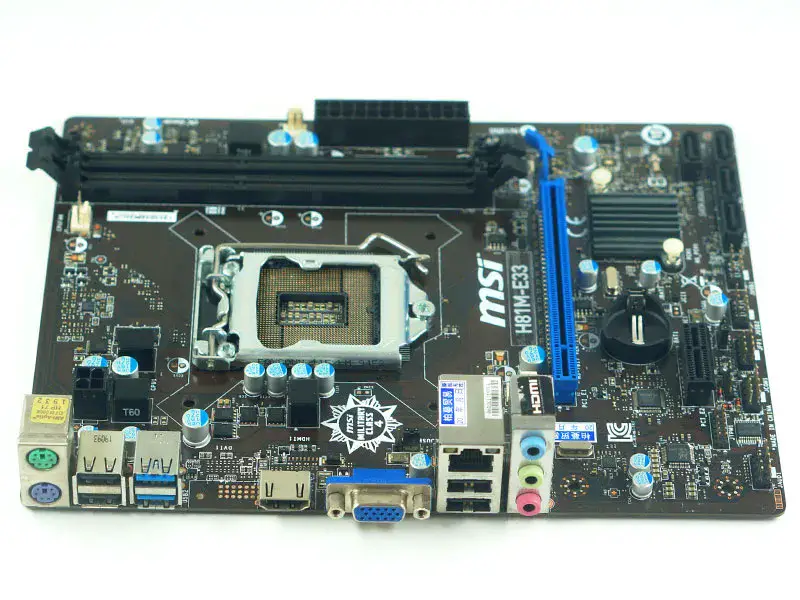 MSI H81M-E33 Placa-mãe LGA 1150 Intel H81 DDR3 Micro ATX