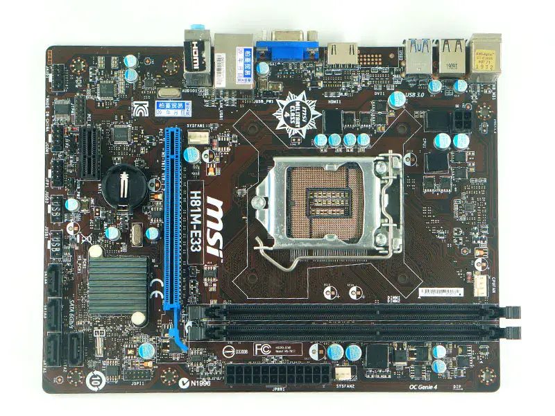 MSI H81M-E33 Placa-mãe LGA 1150 Intel H81 DDR3 Micro ATX