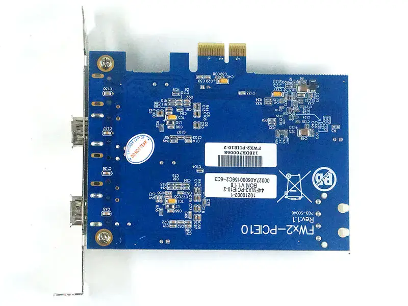 FWX2-PCIE10 Rev: 1.1 FWX2-PCIE10-2 Placa de captura 1394