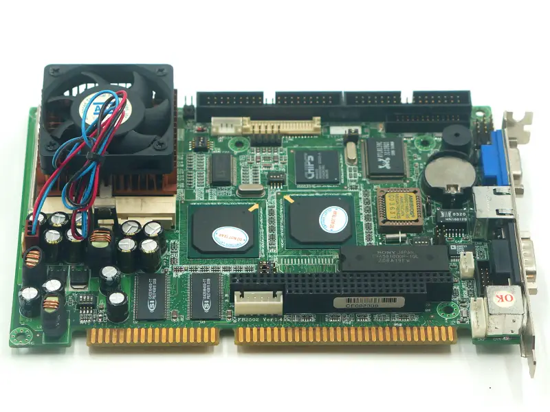 Placa-mãe FB2502 VER:1.4 com CPU e FAN