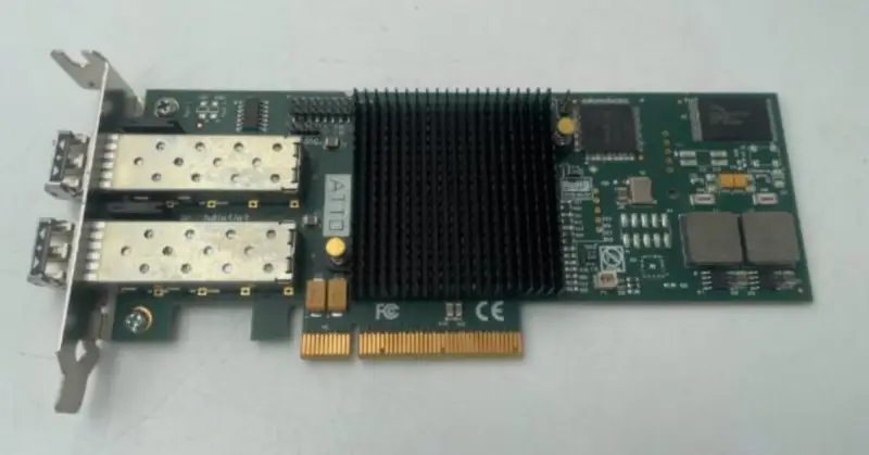 Placa de rede de canal duplo de fibra ATTO Celerity FC-82EN