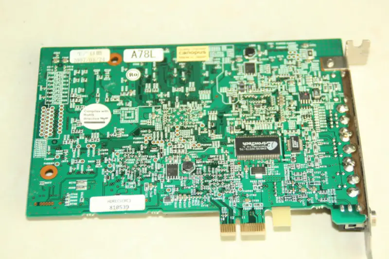 Placa de aquisição de edição de vídeo em tempo real multiformato Canopus HDRECS Z08-PC-703 Pegasus