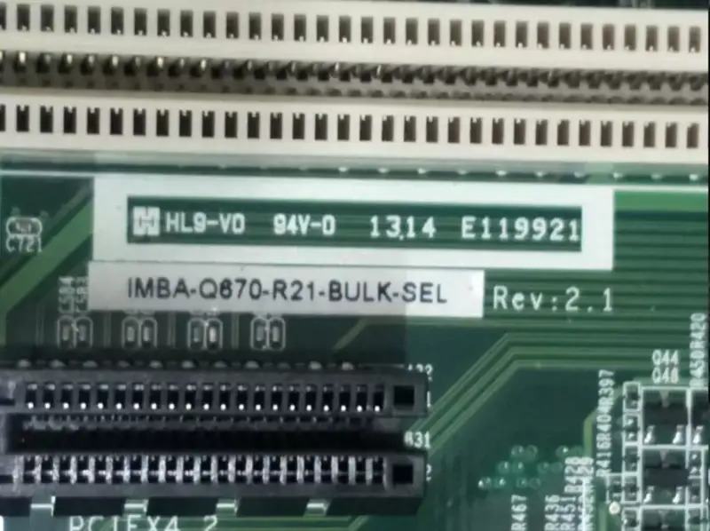 IEI IMBA-Q670-R21 REV 2.1 006B216-00-210-RS Placa-mãe para equipamento industrial