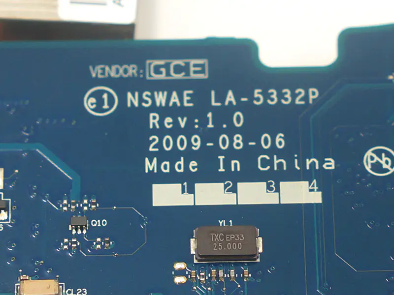 Toshiba Satellite 17'' L500D L505D NSWAE LA-5332P K000093250 Placa-mãe