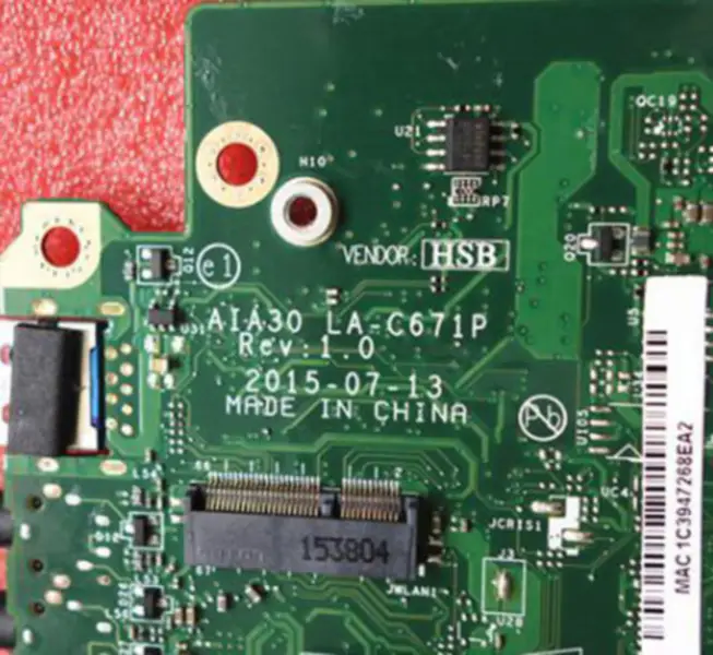 Placa-mãe Lenovo S200Z C2000 AIO N3700 AIA30 LA-C671P IBSWSC 03T7441 Placa-mãe