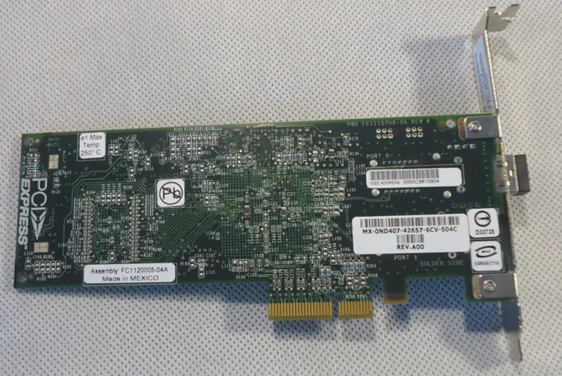 Emulex LPE1150-E 4Gbit PCIe x4 FC Adaptador de canal de fibra Placa HBA FC1120005-04A