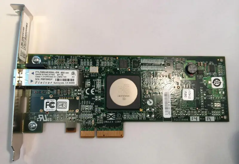 Emulex LPE1150-E 4Gbit PCIe x4 Placa HBA FC de porta única FC1120005-15A