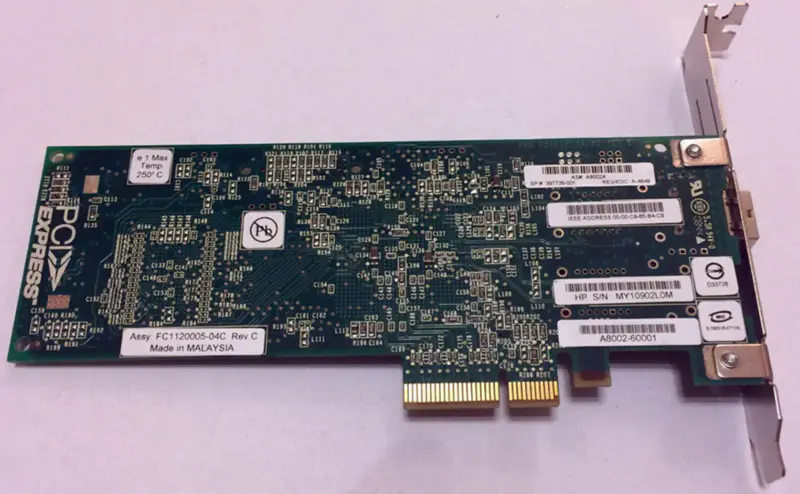 Emulex LPE1150-E 4Gbit PCIe x4 Adaptador FC de porta única Placa HBA FC1120005-04C