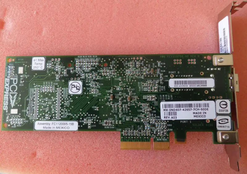 Emulex LPE1150-E 4Gbit PCIe x4 Placa HBA FC de porta única FC1120005-15B