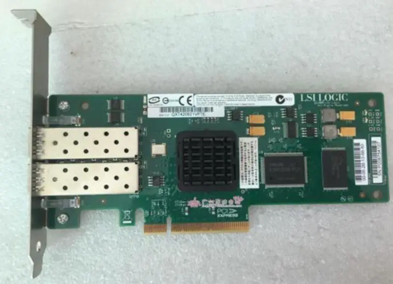 LSI Logic LSI7204EP Placa HBA PCI-e x8 de canal de fibra de 4 Gb de porta dupla