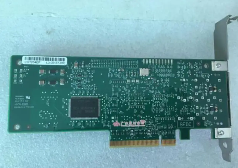 LSI Logic LSI7204EP Placa HBA PCI-e x8 de canal de fibra de 4 Gb de porta dupla