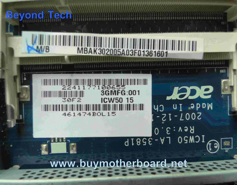 Acer MBAK302005 placa-mãe para 5520