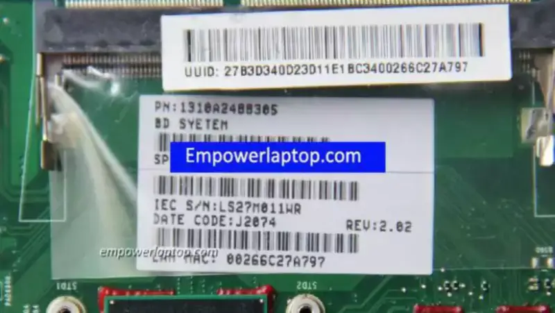 Placa-mãe Toshiba NB510 V000268040 6050A2488301-MB-A02 N2800