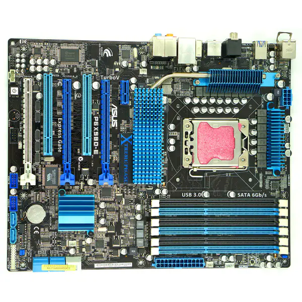 Placa-mãe para desktop Asus P6X58D-E X58 Socket LGA 1366 i7 Extreme DDR3 24G ATX