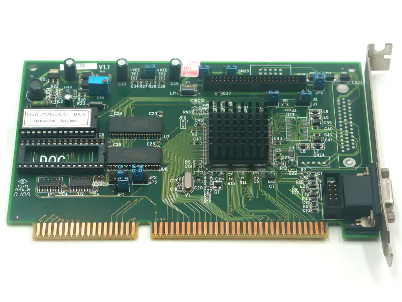 IEI PLC-508 V1.1 FLAT-PANEL/CRT BIOS TP6508 5081.HMC V1.1 ISA Bus LCD/CRT VGA Card placa-mãe industrial