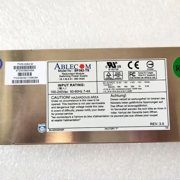 Fonte de alimentação comutada Ablecom PWS-0050-M SP382-TS