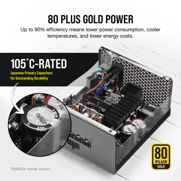 Unidades de fonte de alimentação Cors Air Psu Rm1000x 1000w Gold Full Module Fan Start-stop Intelligent Wake-up Rps0125 Support Rtx 4090