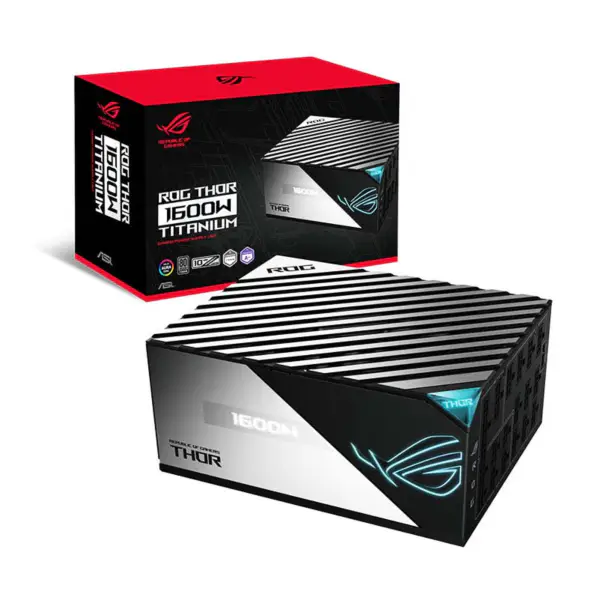 Fonte de alimentação Asus Rog Thor 1600t Gaming Psu Suporte de fonte de alimentação para computador Rtx 4090 4080 Rog-thor-1600t-gaming