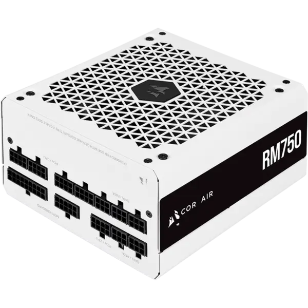Fonte de alimentação Cors Air Psu Rm750 750w Branco Módulo Completo Fonte de alimentação 80plus Gold 140mm Ventilador de baixo ruído Despertar inteligente Rps0119