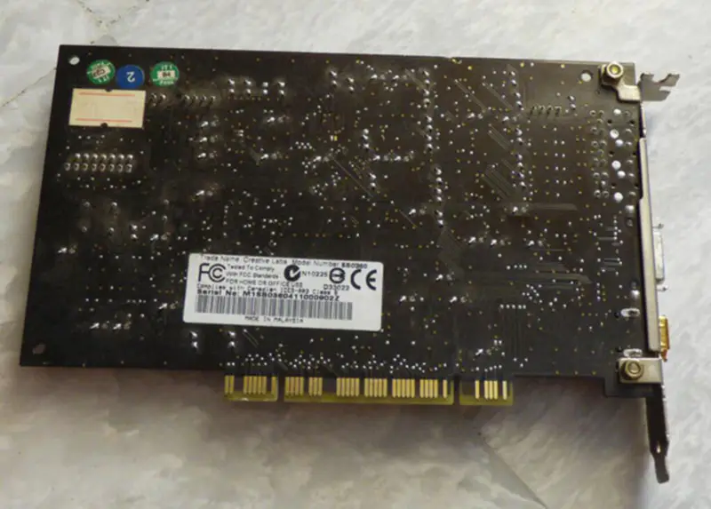 Placa de som Creative Sound Blaster Audigy 2 SB0360 PCI de 7.1 canais