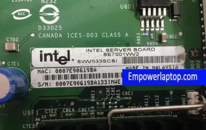 Placa Intel SE7501WV2 dual 320MSCSI com placa-mãe RAID Sever