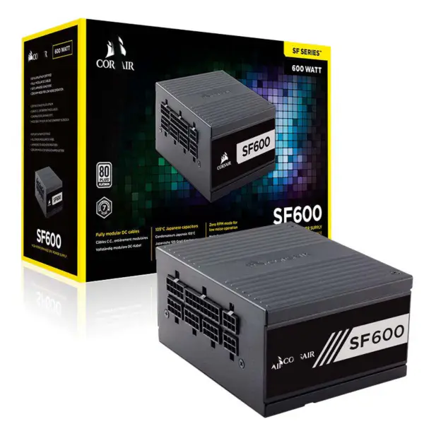Fonte de alimentação para PC Cors Air Series 600w Sf600 Sfx Pfc Sf750 750w