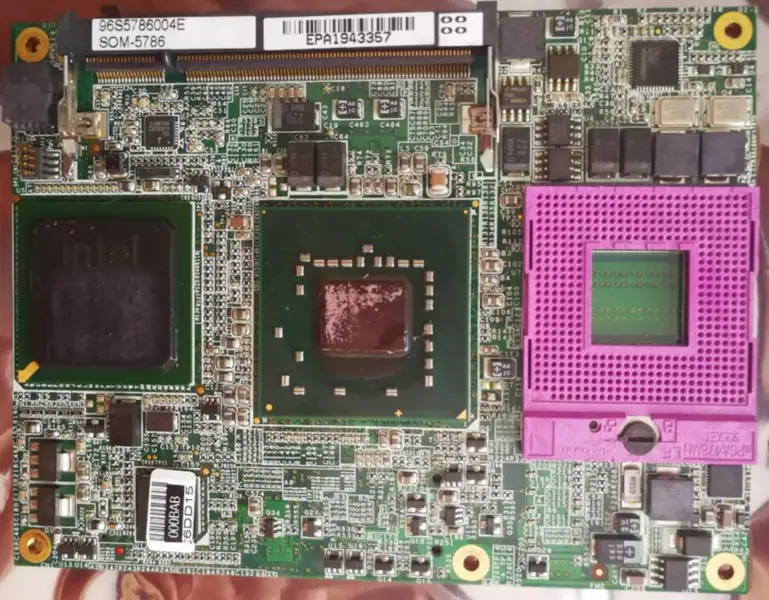 Placa-mãe para equipamento industrial Advantech SOM-5786 REV B1