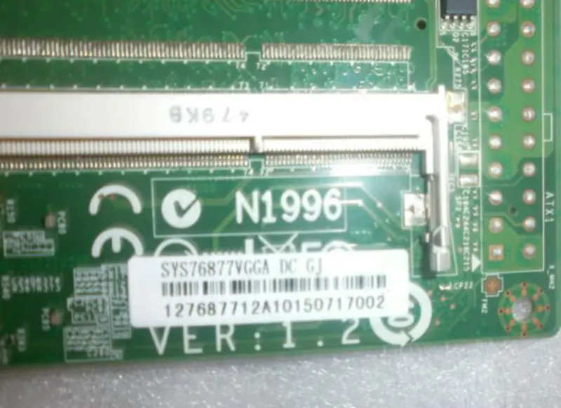 AXIOMTEK SYS76877VGGA-DC-GJ MS-9893 VER:1.2 Placa-mãe de equipamento de controlo industrial