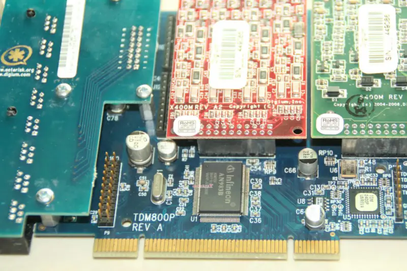 Asterisk TDM800 Porta FXO+FXS Placa de voz analógica com 2 módulos quádruplos
