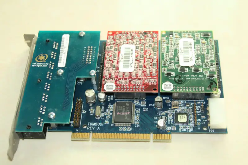 Asterisk TDM800 Porta FXO+FXS Placa de voz analógica com 2 módulos quádruplos