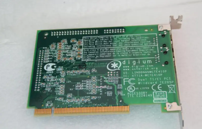 Digium Wildcard TE205P Placa PCI ISDN de duas portas placa-mãe industrial