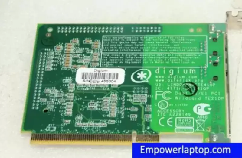 DIGIUM TE210P DUAI T1/E1 PCI INTERFACE PCI Placa-mãe industrial Wildcard