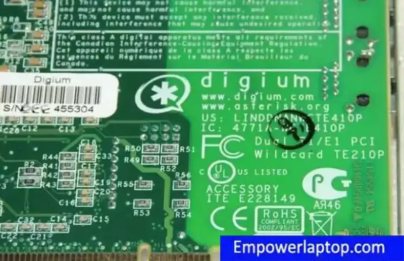 DIGIUM TE210P DUAI T1/E1 PCI INTERFACE PCI Placa-mãe industrial Wildcard
