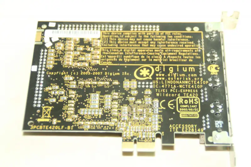 Asterisk TE420P TE420 Placa digital de 4 portas E1/T1 PCI-Express