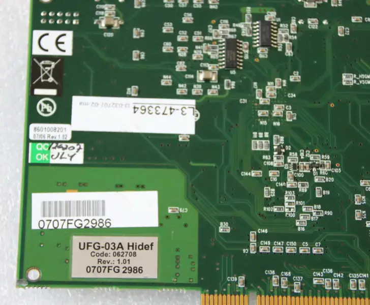 Placa PCI DAQ UNIGRAF UFG-03A Hidef UFG-03