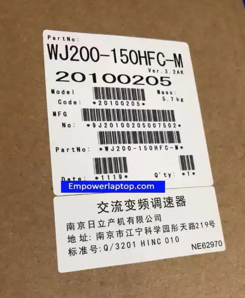 INVERSOR HITACHI WJ200-150HFC-M 15KW NOVO