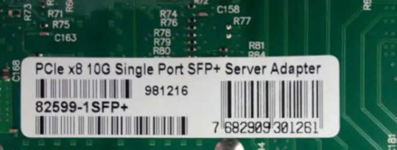Adaptador de rede convergente Ethernet 10Gb OEM X520-DA1 E10G41BTDA