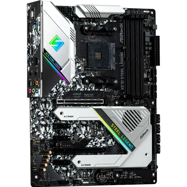 ASROCK X570 STEEL LEGEND Placa-mãe ATX AMD X570 DDR4 128G AM4