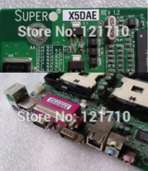 Placa de equipamento industrial Supermicro X5DAE REV 1.2 soquete duplo 604