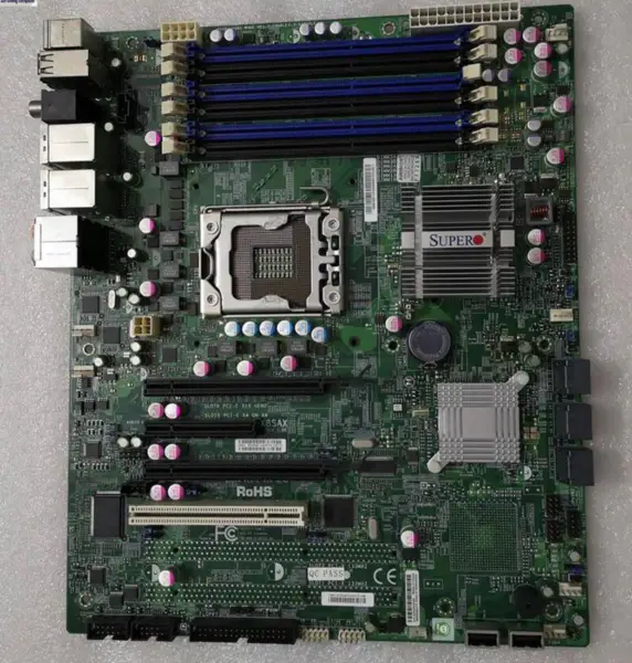 SuperMicro X8SAX REV 2.00 Placa-mãe para servidor LGA 1366 X58 DDR3