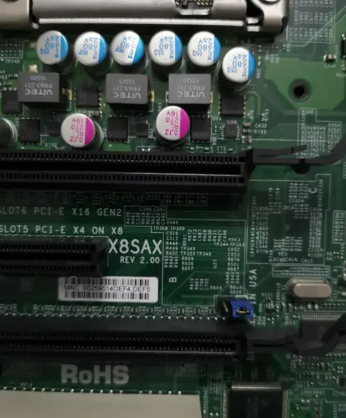 SuperMicro X8SAX REV 2.00 Placa-mãe para servidor LGA 1366 X58 DDR3