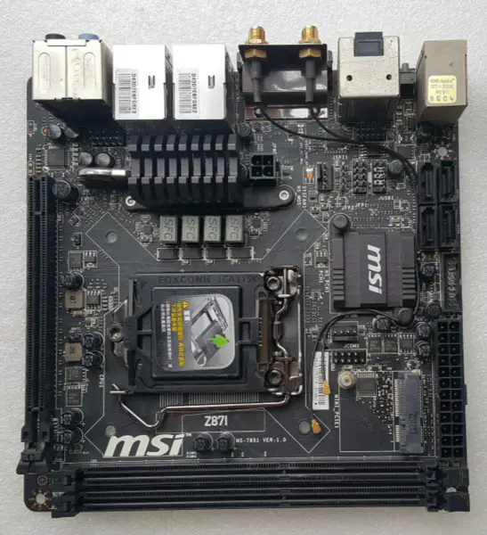 MSI Z87I Placa-mãe LGA1150 DDR3 32GB Mini-ITX