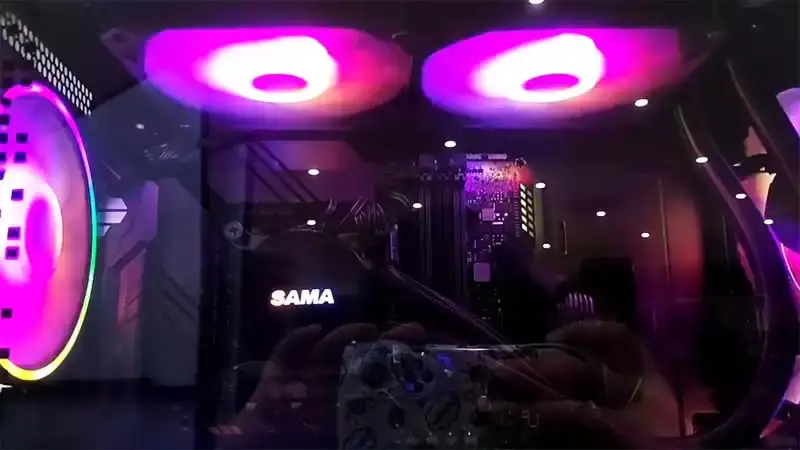 Sama 120mm Cooler Cpu Liquido Intel Cpu Cooler Com Temperatura Gaming Computer Liquid Cooler